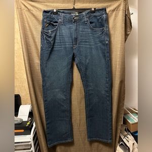 Ariat Rebar M5 Straight Durastretch Jeans Blue Denim Mens 36”x32”